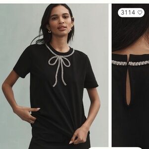 Maeve rhinestone holiday tee